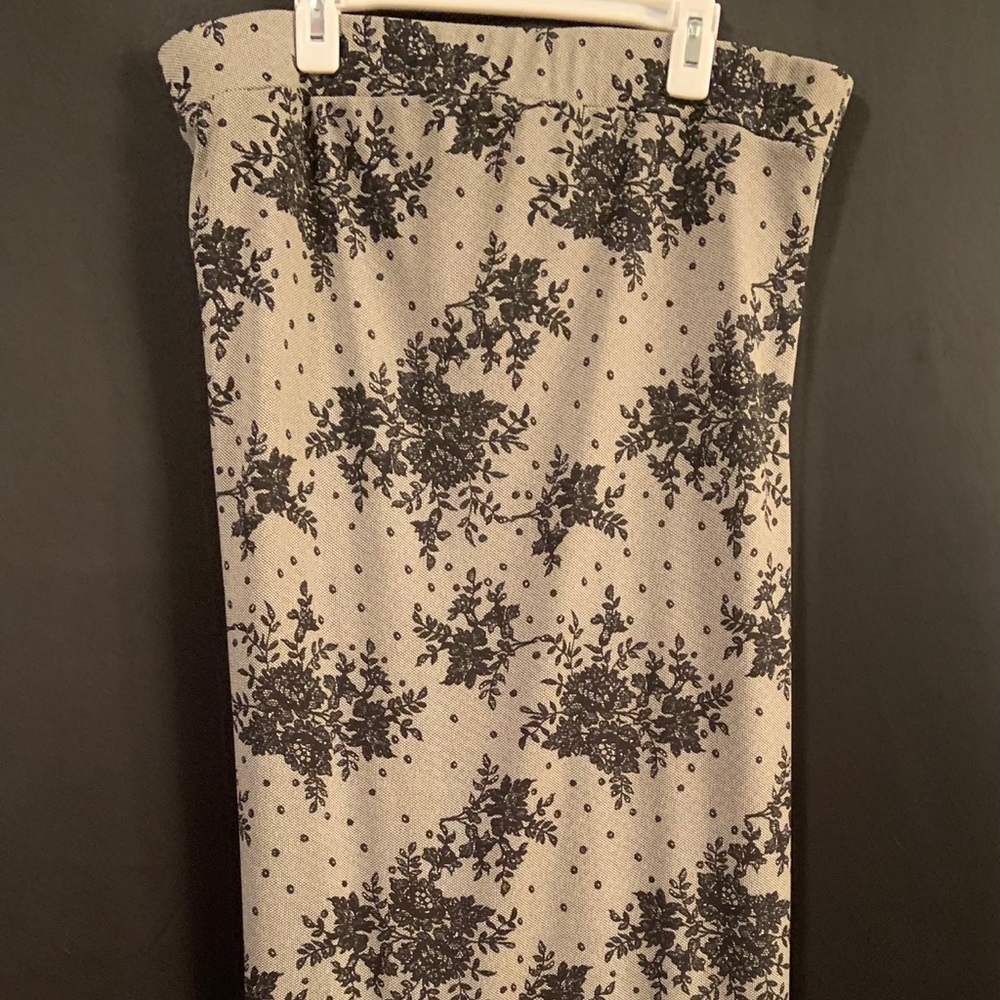 Floor length black and grey skirt
